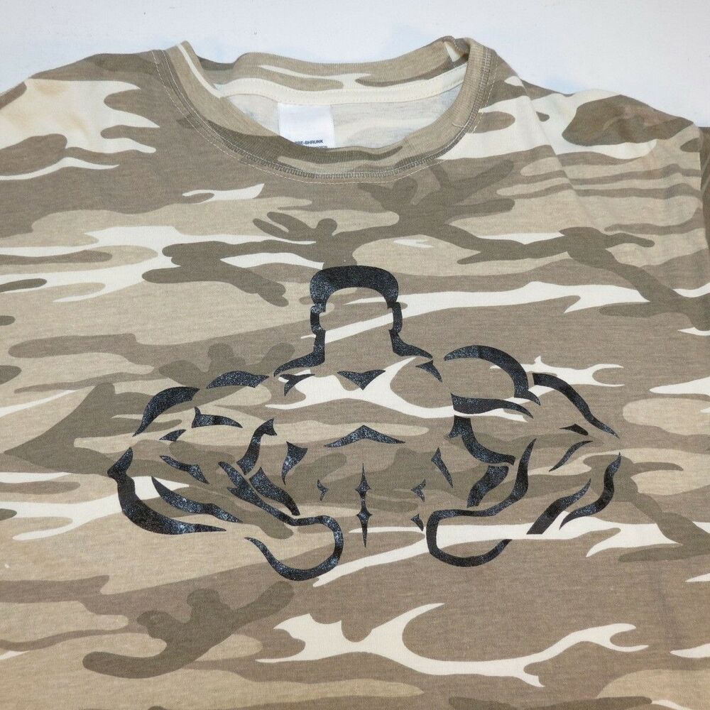 BODYBUILDING GYM RAT LIFT HARD OR GO HOME MUSCLE CAMO T SHIRT M PODAPENZA